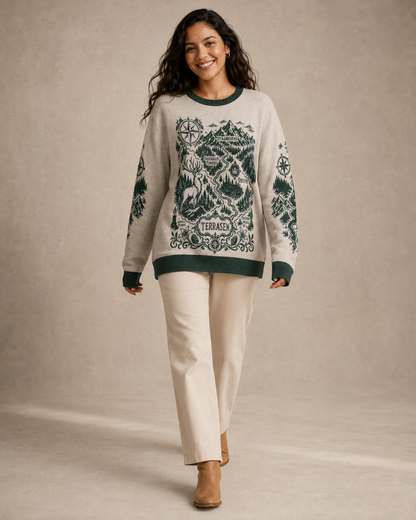 Terrasen Map Knitted Sweater