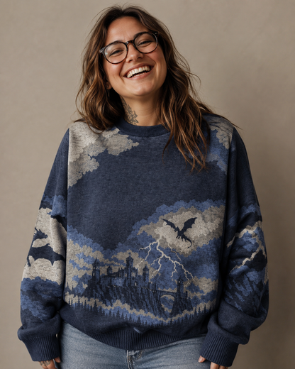 Blue Storm Knitted Sweater
