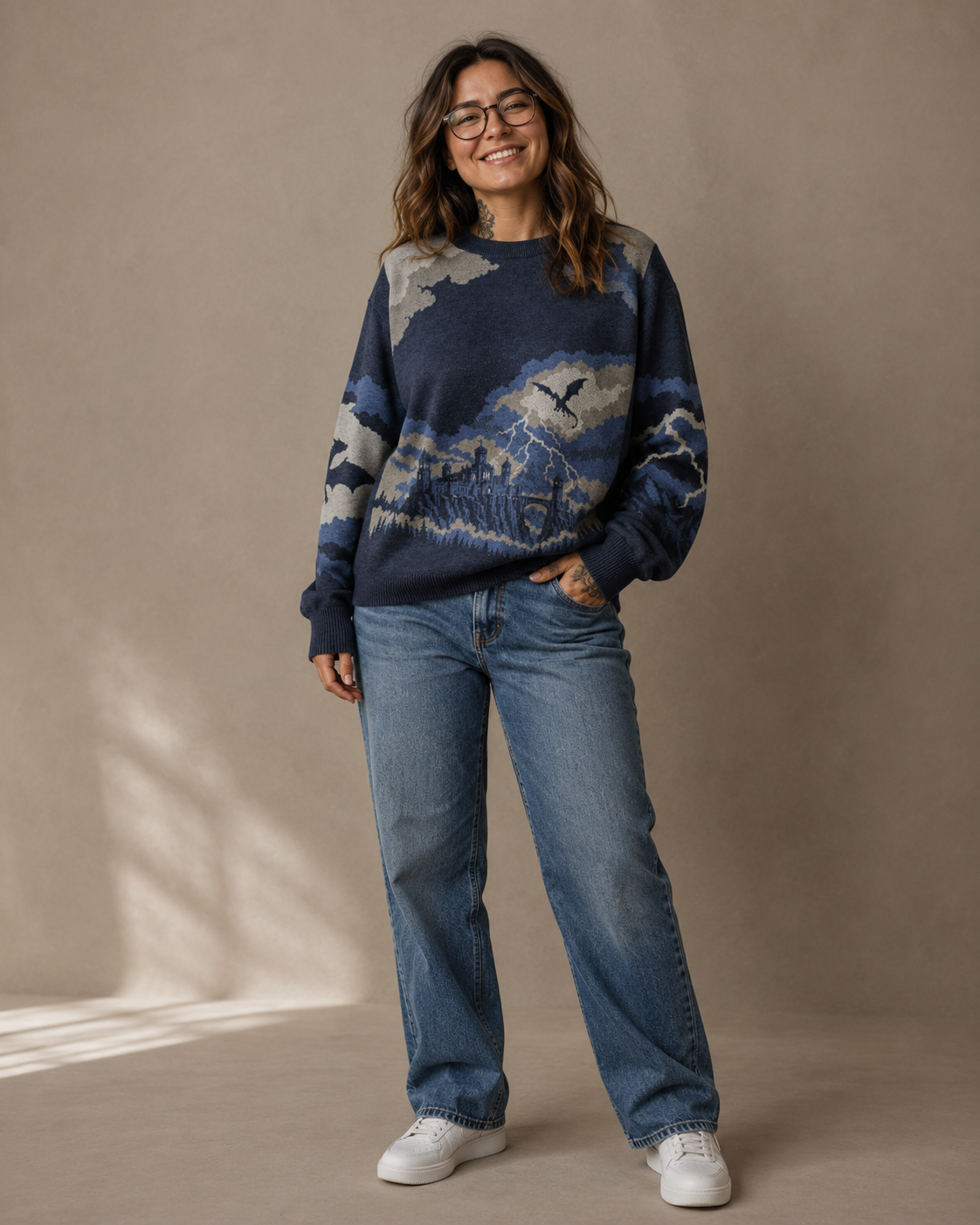 Blue Storm Knitted Sweater