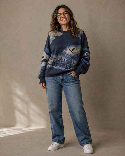 Blue Storm Knitted Sweater
