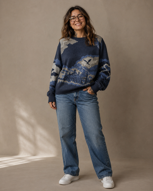 Blue Storm Knitted Sweater