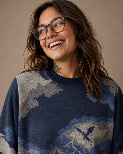 Blue Storm Knitted Sweater