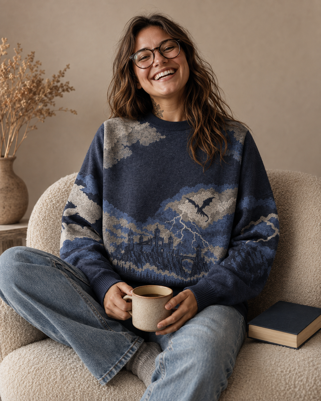 Blue Storm Knitted Sweater