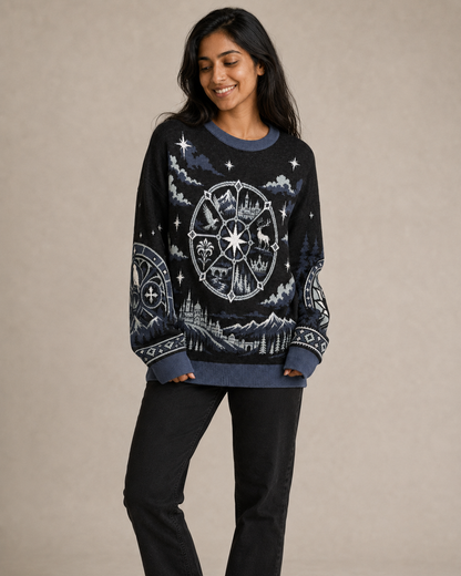 Orynth Rose Window Knitted Sweater