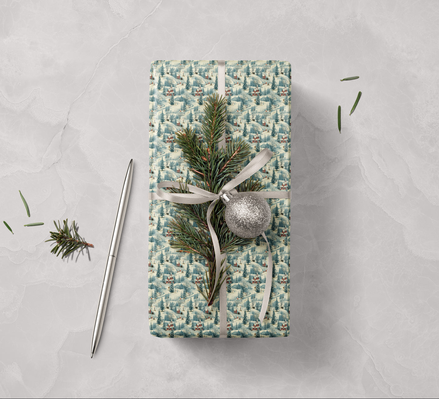 Winter Village Wrapping Paper Roll