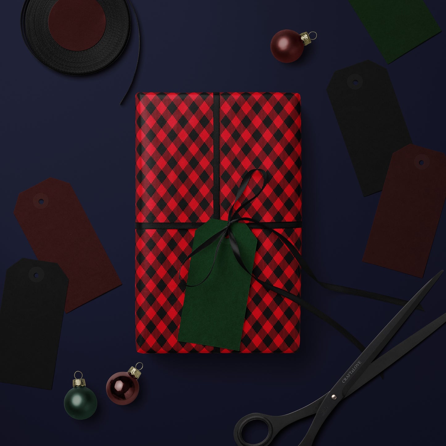 Red Buffalo Plaid Wrapping Paper