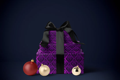 Purple Gothic Filigree Wrapping Paper