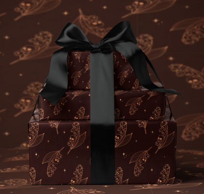 Noir Floral Wrapping Paper