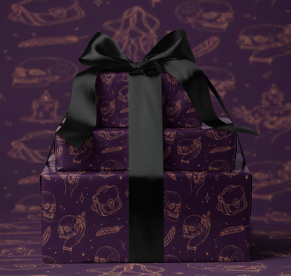 Skulls & Feathers Wrapping Paper
