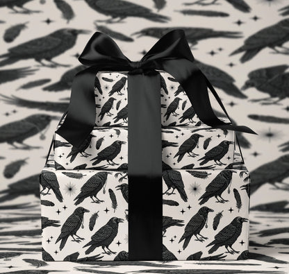 Crows Birds Pattern Wrapping Paper