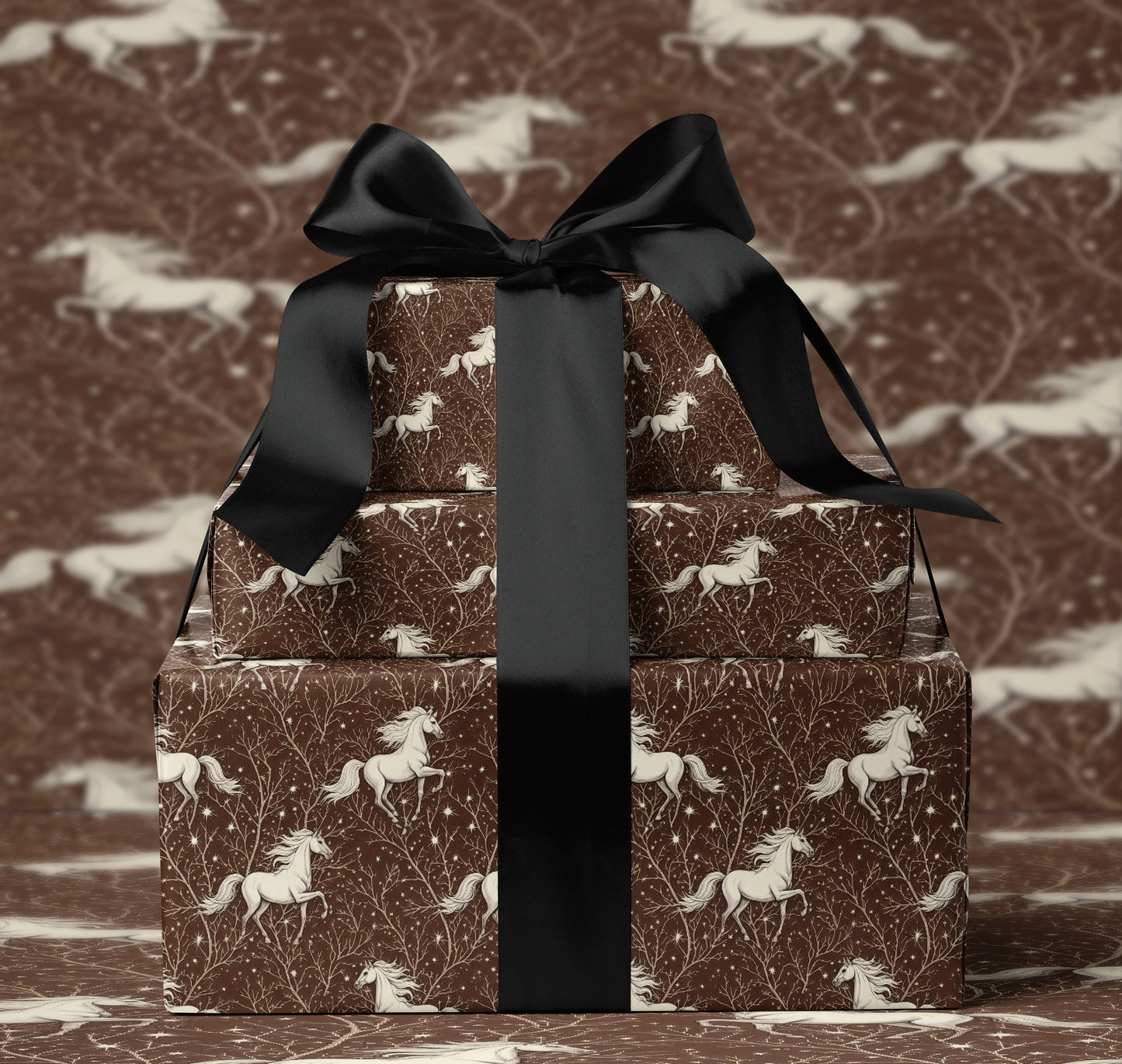 Brown Horses Wrapping Paper
