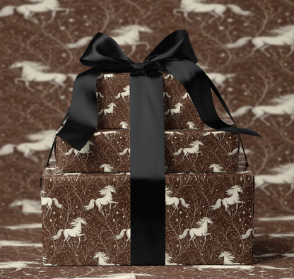Brown Horses Wrapping Paper