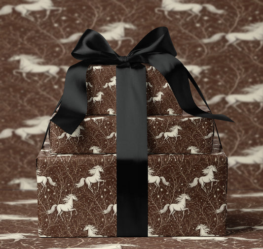 Brown Horses Wrapping Paper