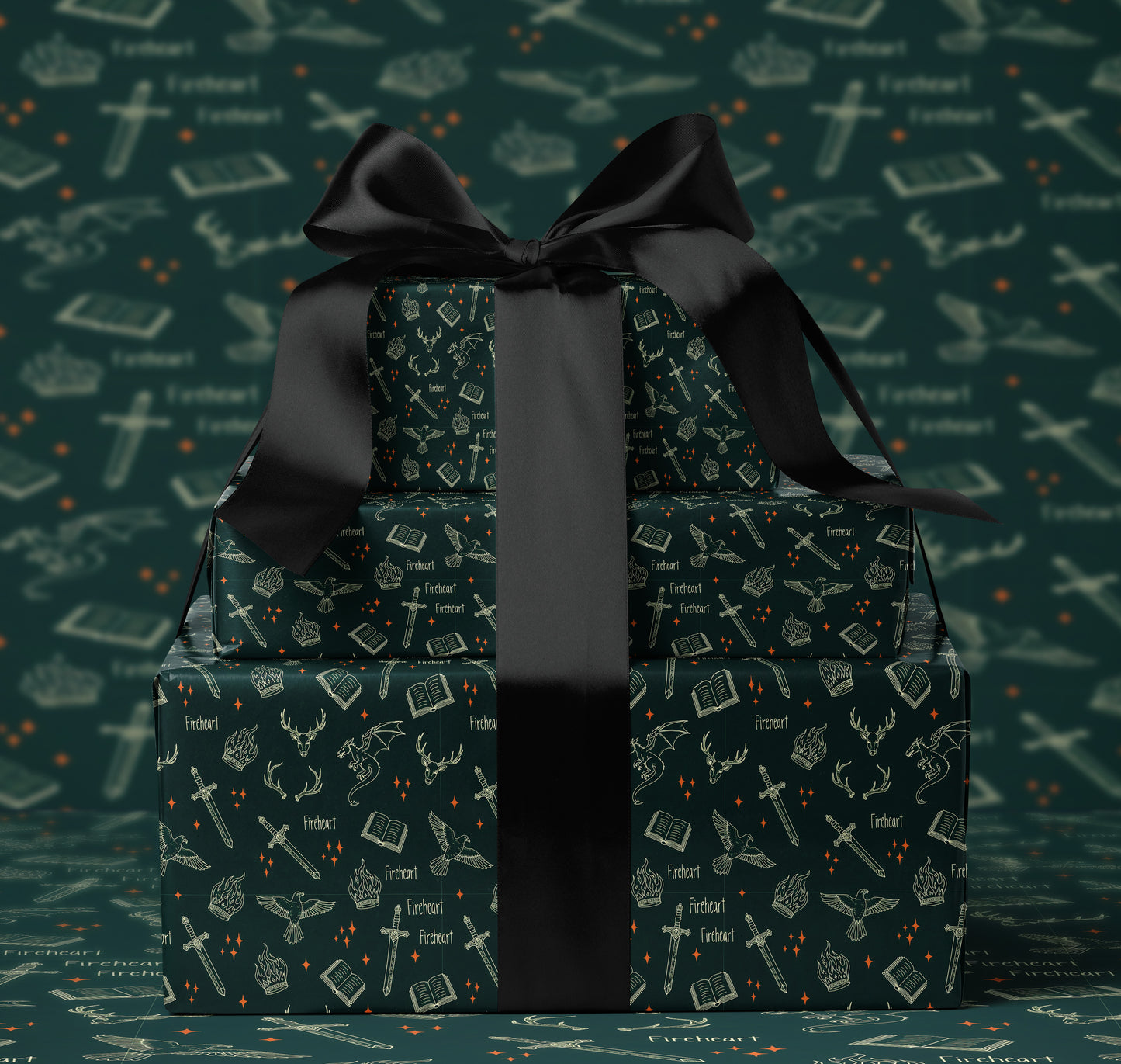 Fireheart Throne of Glass Wrapping Paper - MagicMerchEmporium