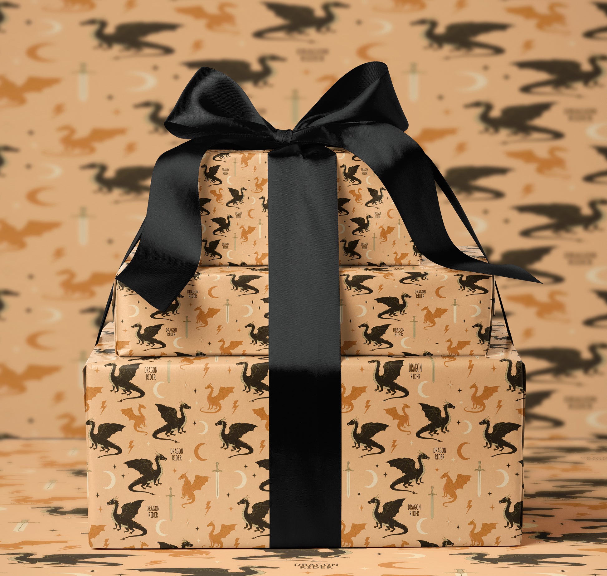 Tairn & Andarna dragon Wrapping Paper - MagicMerchEmporium