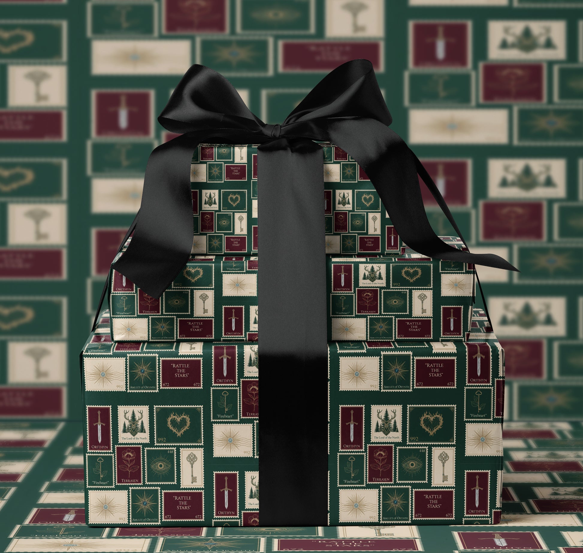 TOG retro postage Wrapping Paper - MagicMerchEmporium
