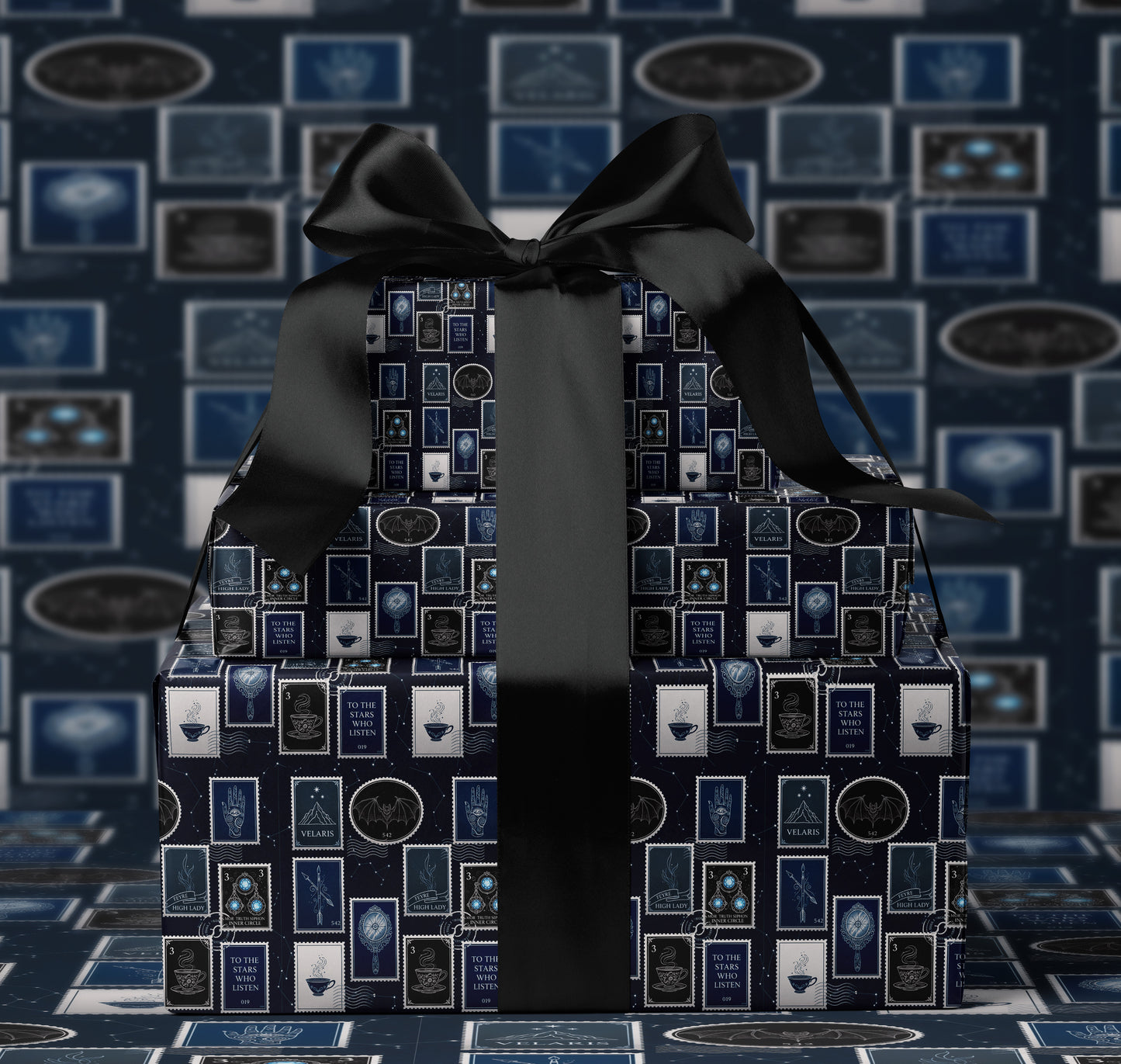 To the Stars Who Listen Stamps Wrapping Paper - MagicMerchEmporium