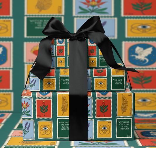 Stamp Throne of Glass Wrapping Paper - MagicMerchEmporium