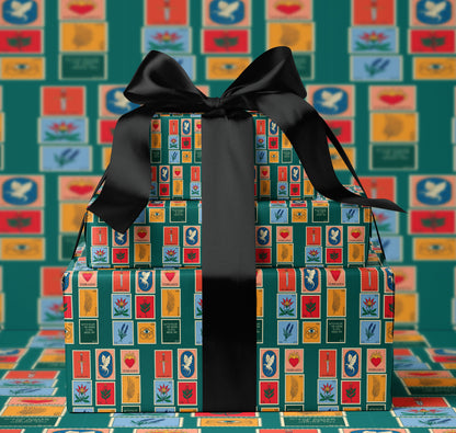 TOG inspired colorful stamp Wrapping Paper - MagicMerchEmporium