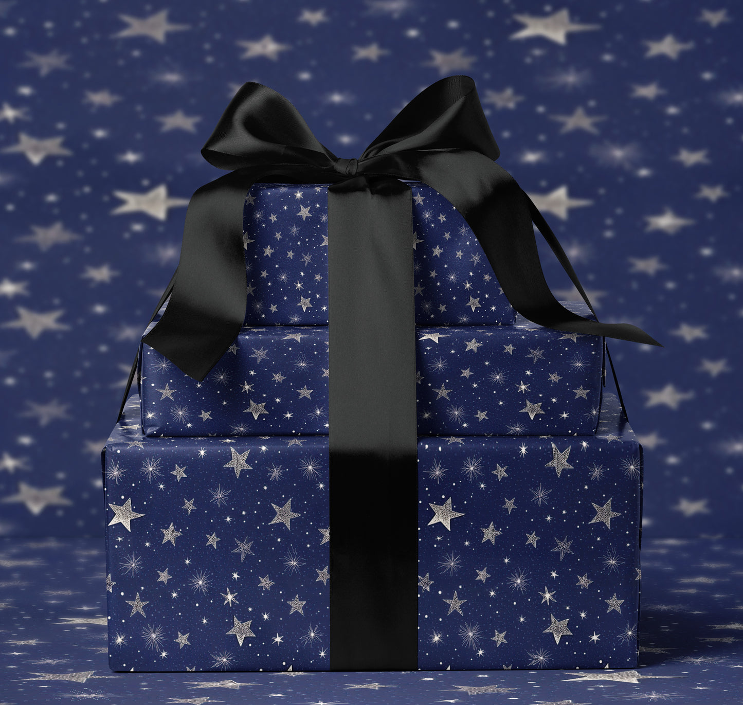 Stars Blue Sky Wrapping Paper