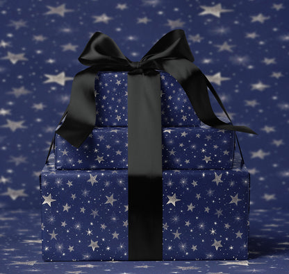 Stars Blue Sky Wrapping Paper