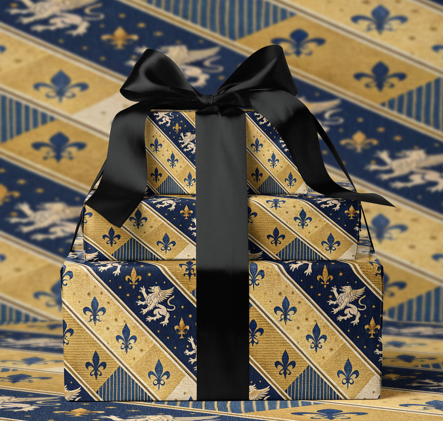 Fleur-de-Lis Medieval Wrapping Paper