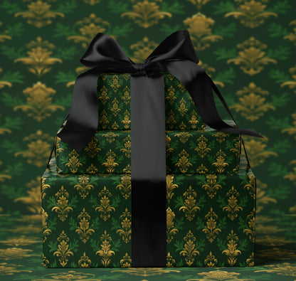 Luxury Emerald Baroque Wrapping Paper