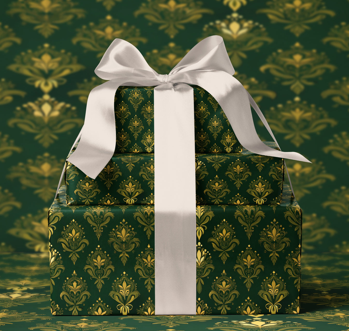 Vintage Gold Baroque Wrapping Paper