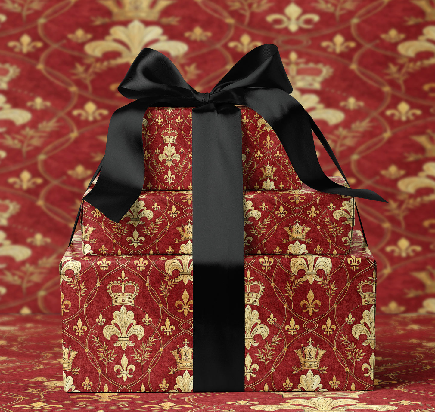 Red and Gold Aristocrat Wrapping Paper