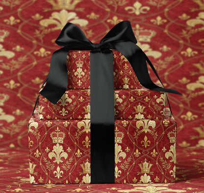 Red and Gold Aristocrat Wrapping Paper
