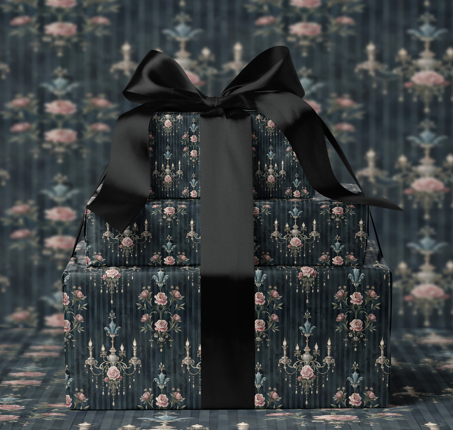 Regal Chandelier Pattern Wrapping Paper