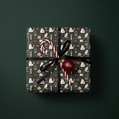 BookTok Fireheart Wrapping Paper - MagicMerchEmporium