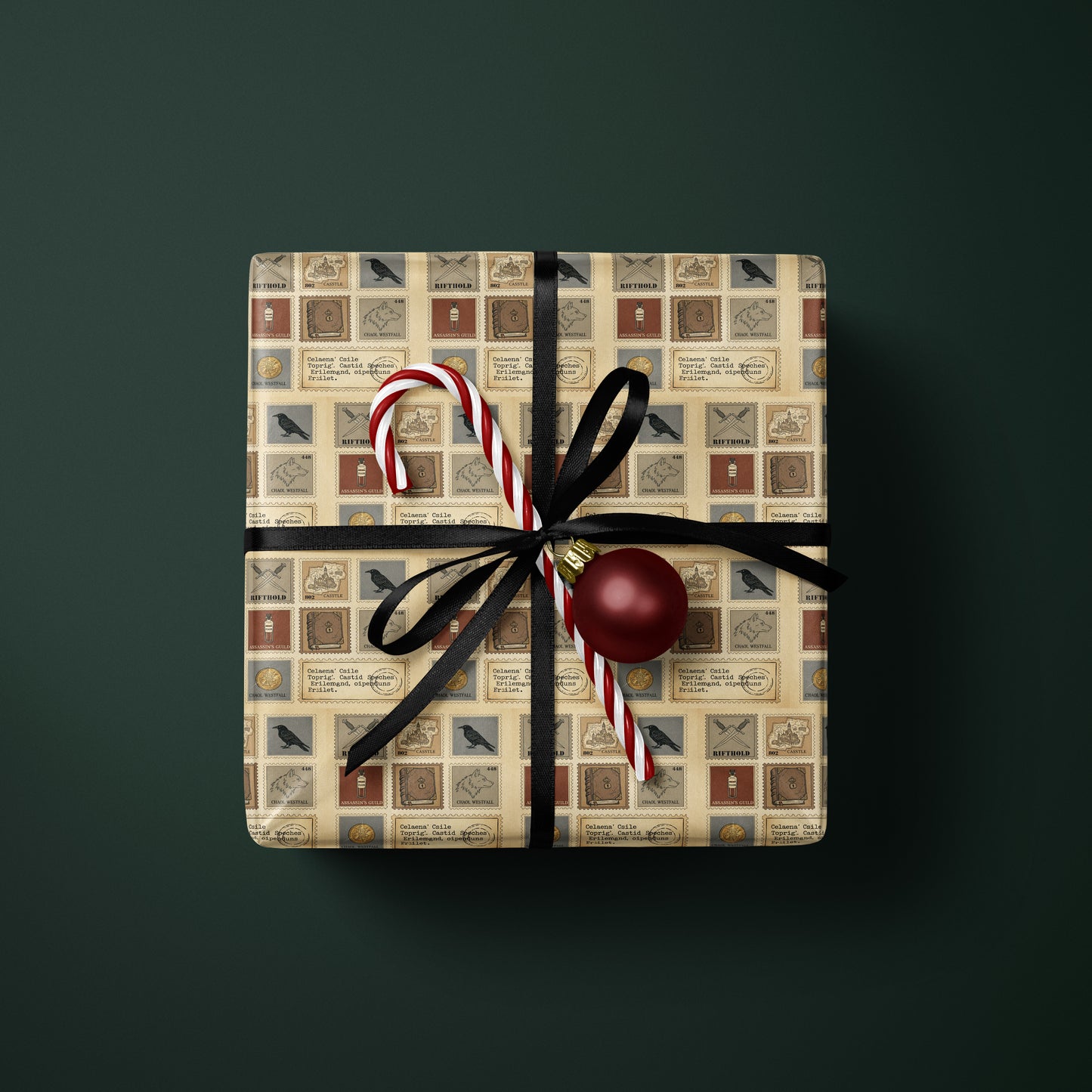 Throne of Glass Assassin’s Guild Wrapping Paper - MagicMerchEmporium