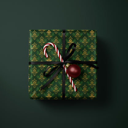 Luxury Emerald Baroque Wrapping Paper