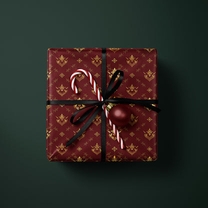 Gilded Ornate Damask Wrapping Paper