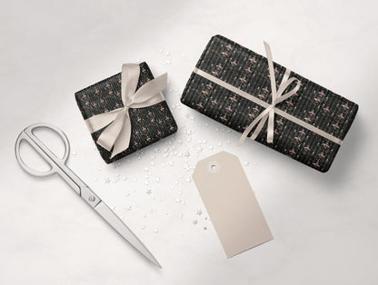 Dark Gothic Floral Wrapping Paper