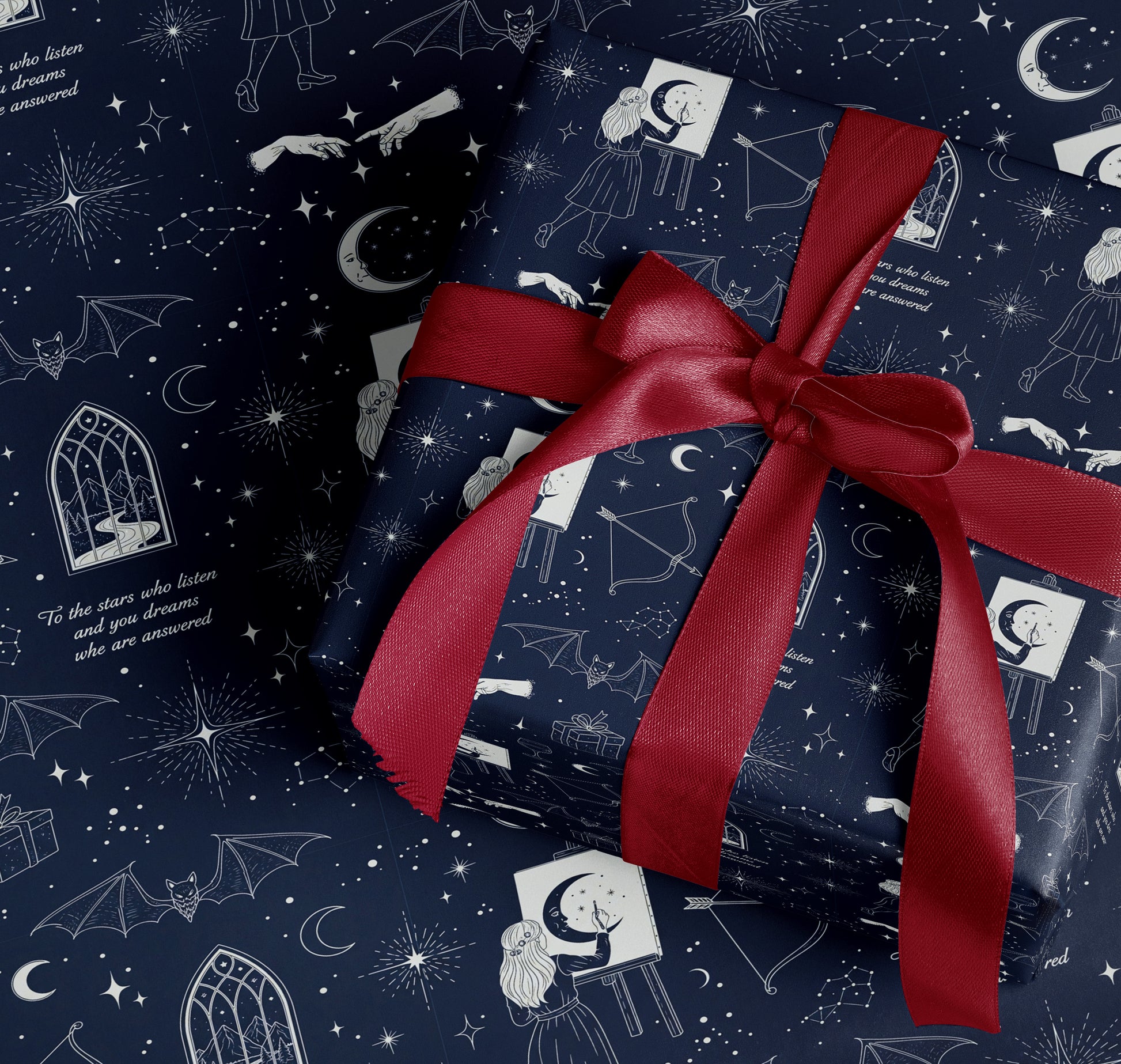 ACOTAR Velaris Stars Wrapping Paper - MagicMerchEmporium
