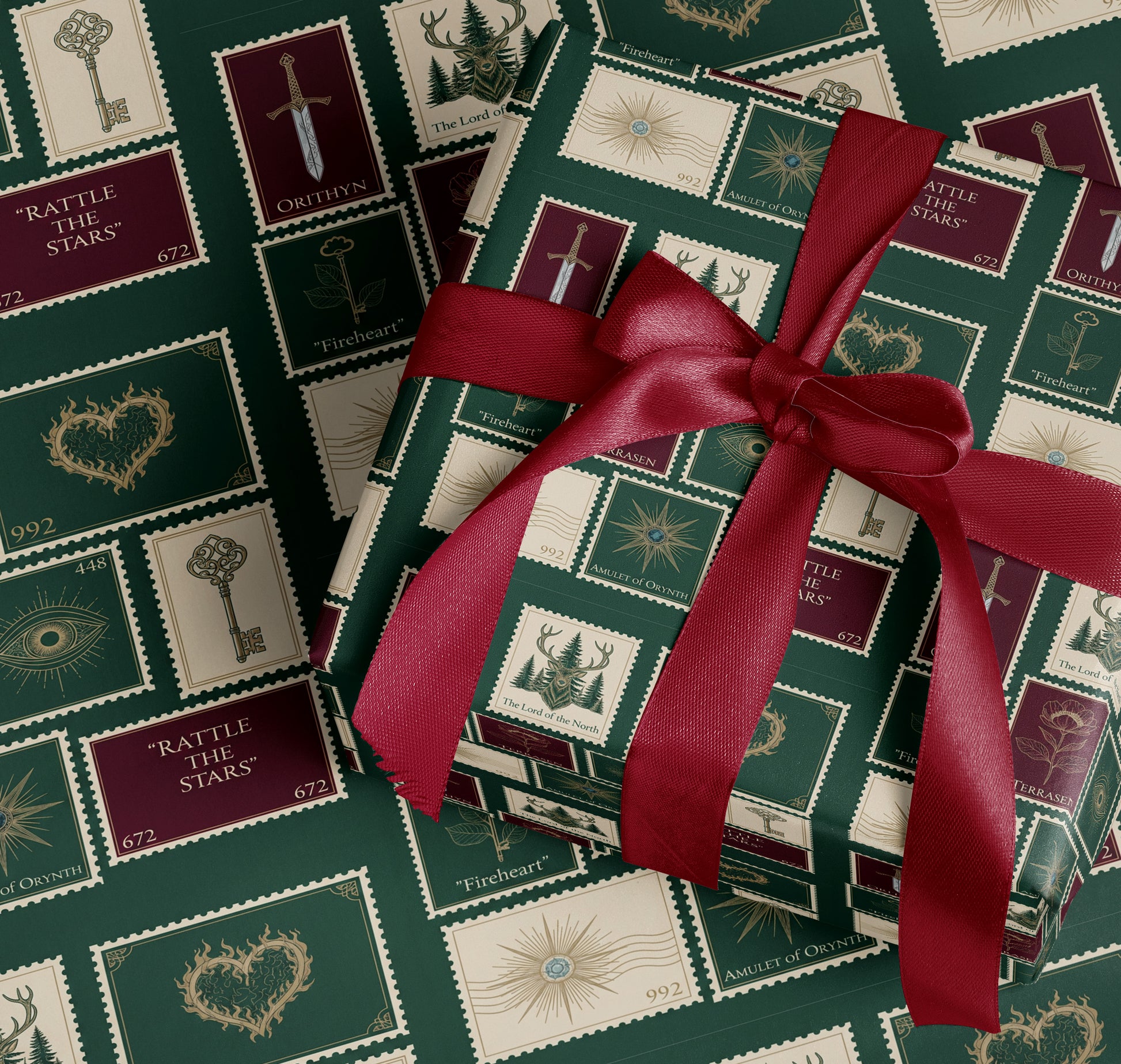 TOG retro postage Wrapping Paper - MagicMerchEmporium