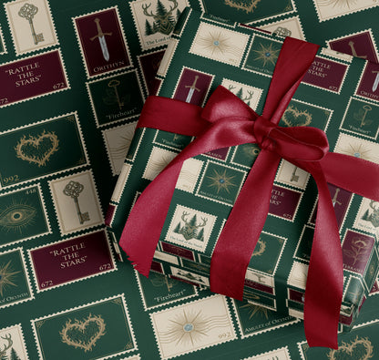 TOG retro postage Wrapping Paper - MagicMerchEmporium