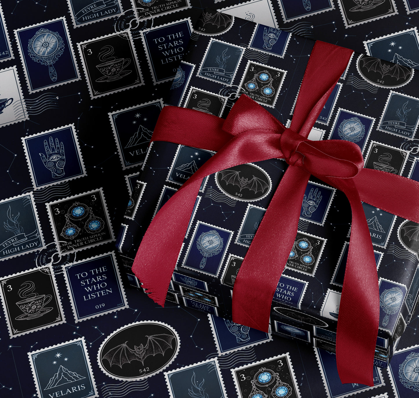 To the Stars Who Listen Stamps Wrapping Paper - MagicMerchEmporium