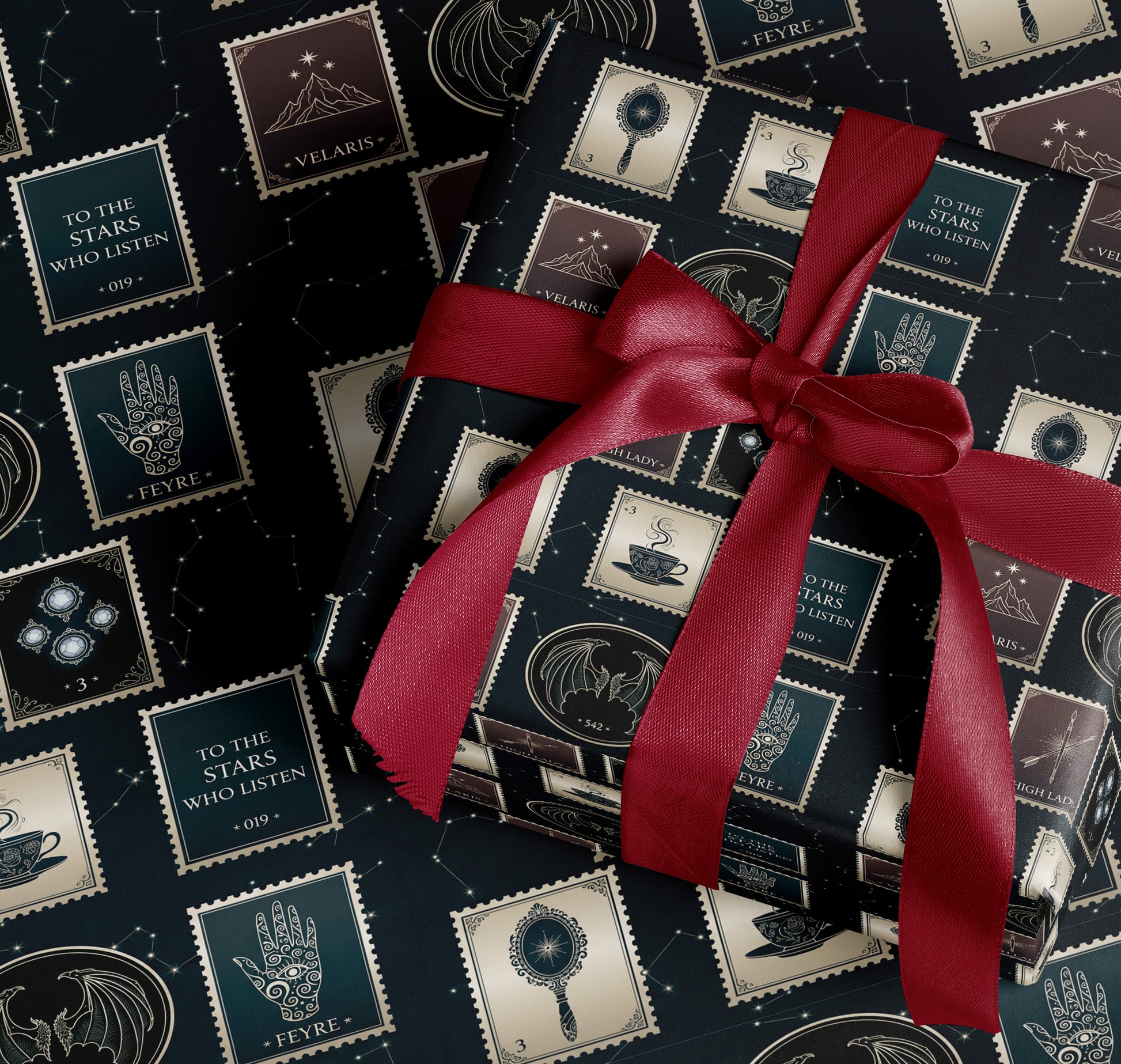 Feyre Stamps Wrapping Paper - MagicMerchEmporium