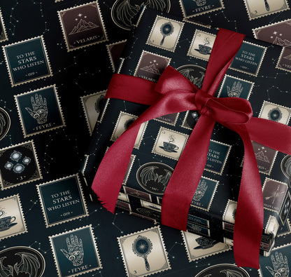Feyre Stamps Wrapping Paper - MagicMerchEmporium