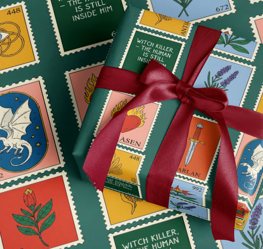 Stamp Throne of Glass Wrapping Paper - MagicMerchEmporium
