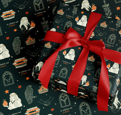 Aelin crown flame Wrapping Paper - MagicMerchEmporium