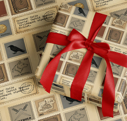 Throne of Glass Assassin’s Guild Wrapping Paper - MagicMerchEmporium