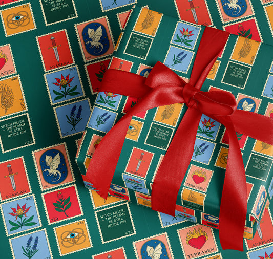 TOG inspired colorful stamp Wrapping Paper - MagicMerchEmporium
