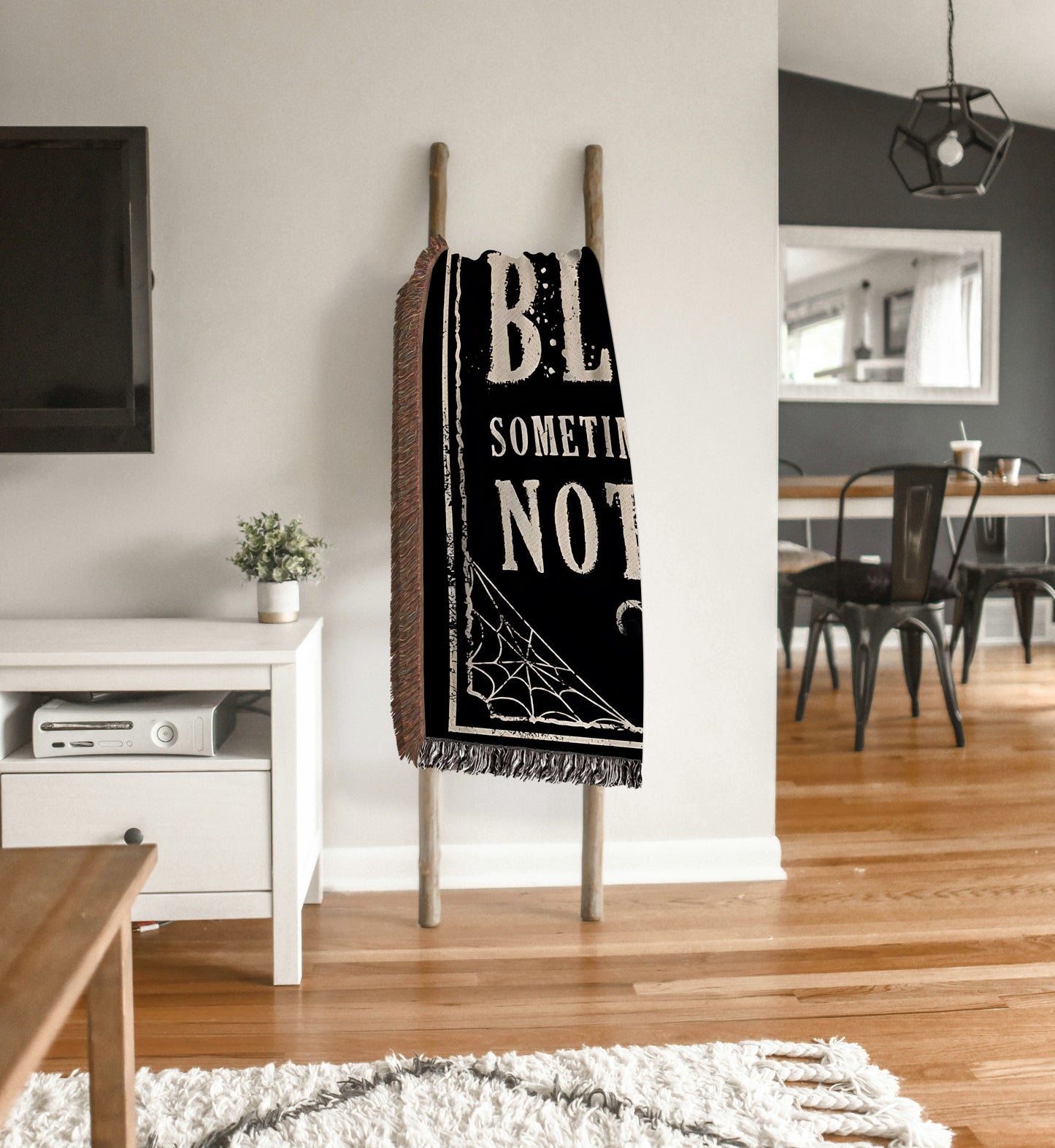 🖤 Gothic "Sometimes I Wear Nothing" Blanket