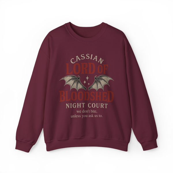 Cassian Lord of Bloodshed Sweatshirt in Maroon
