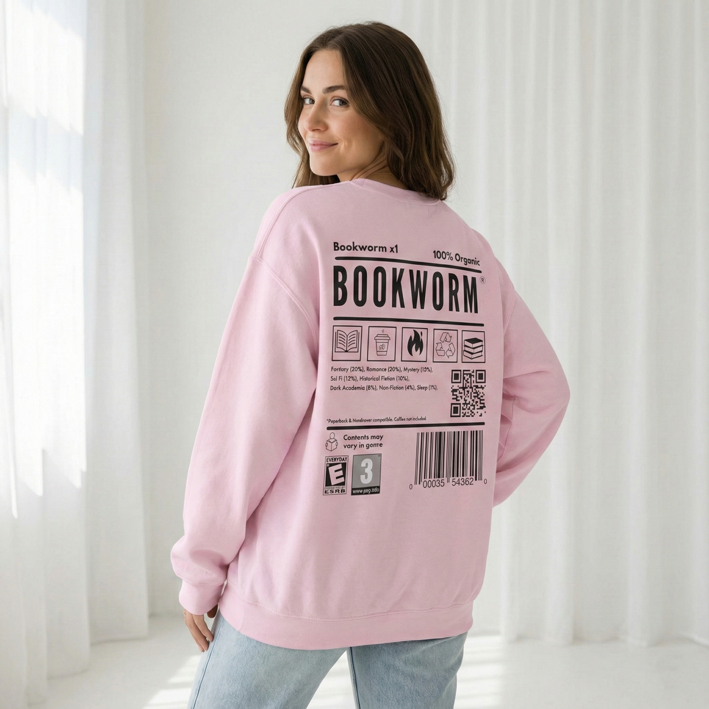 Bookworm Barcode Sweatshirt