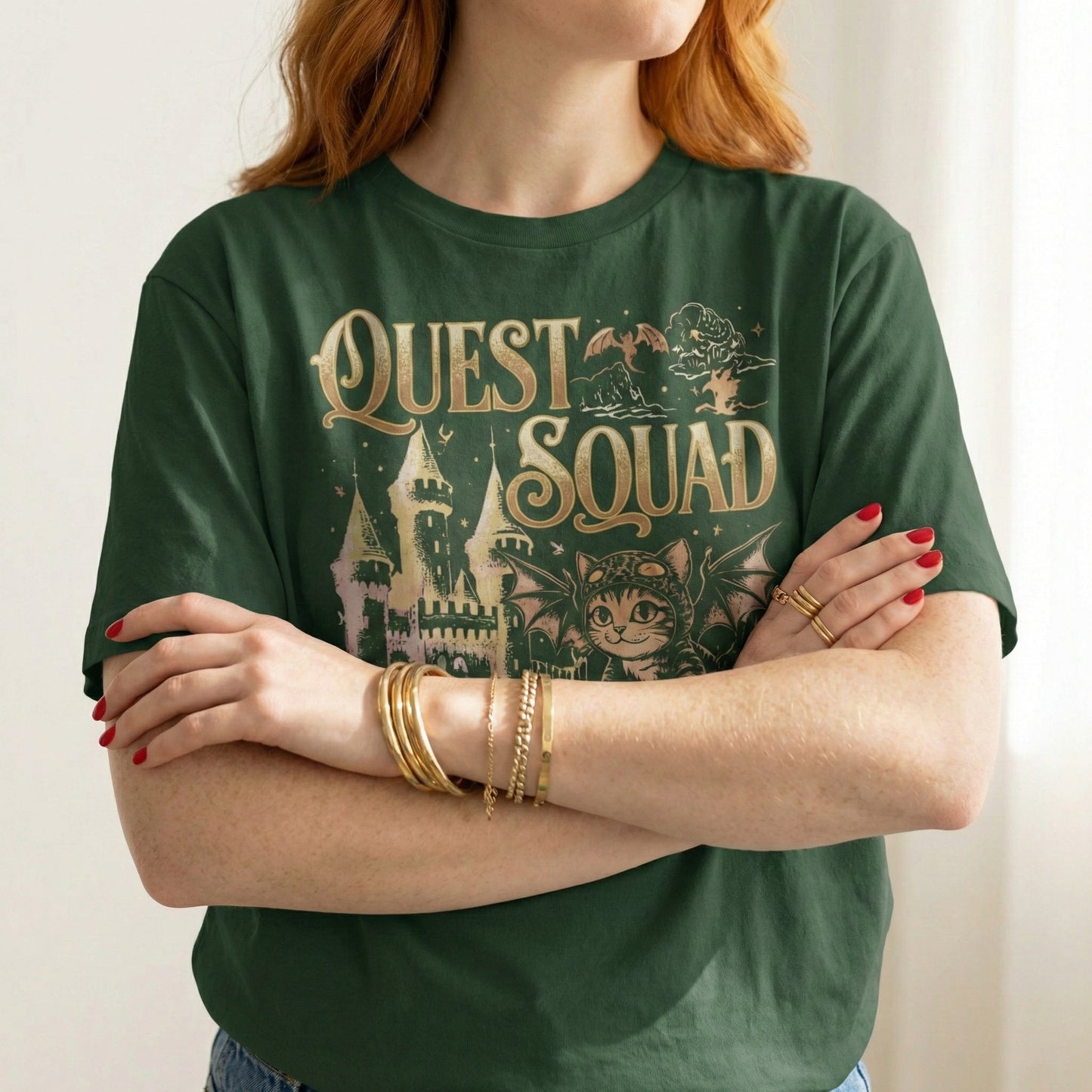 Quest Squad Cat Tee